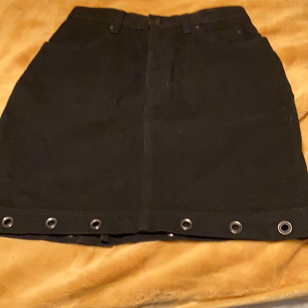 Black Harley Davidson Jean skirt.